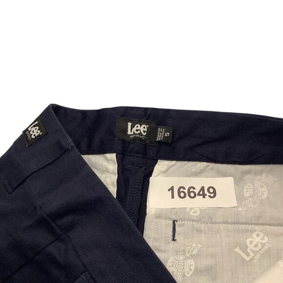 NWT Lee Uniform Shorts School Work Size 5 Juniors 8' inseam Navy Blue - Picture 11 of 11